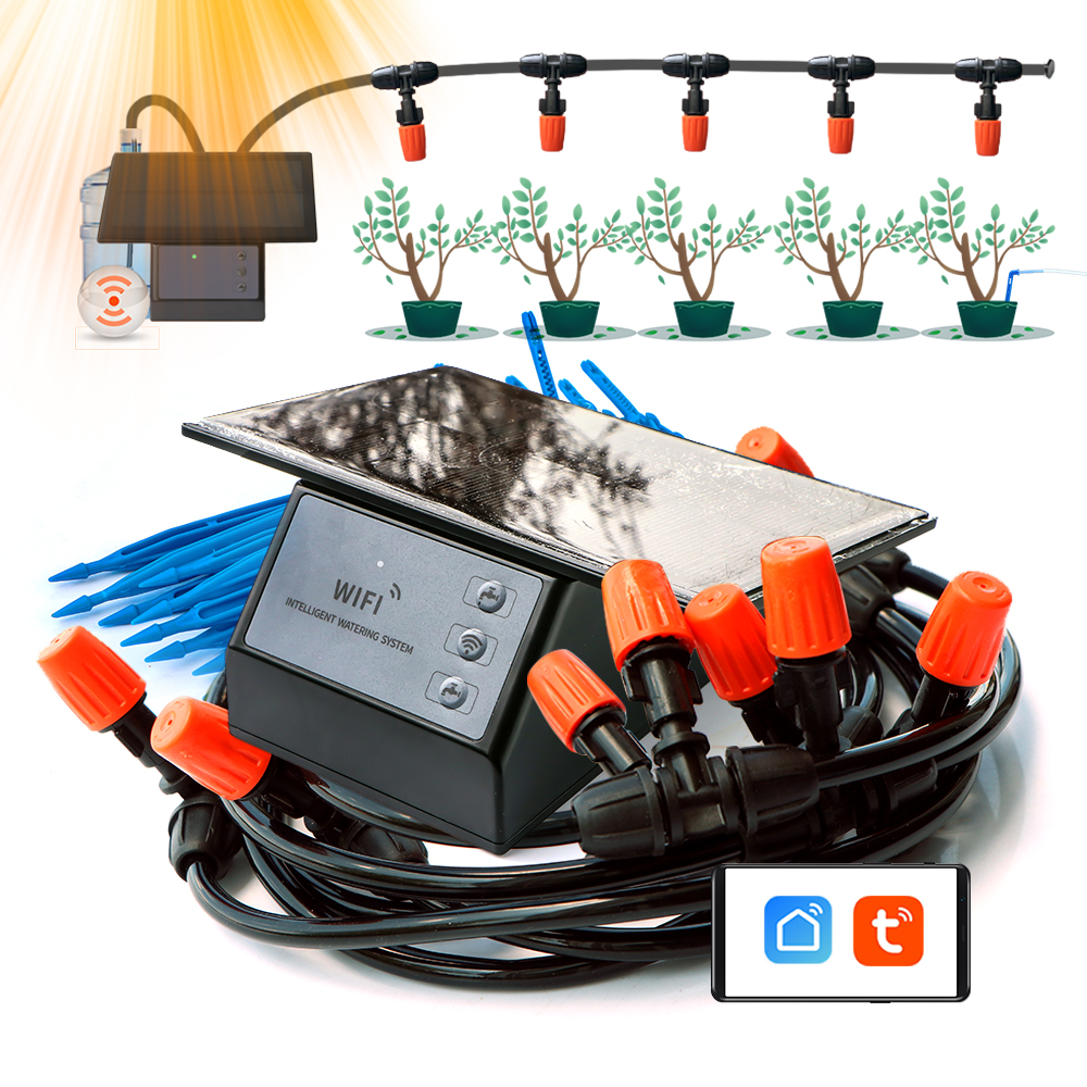 Smart Garden Irrigation System - High Quality Tuya Solar Pane Wifi-compatibility