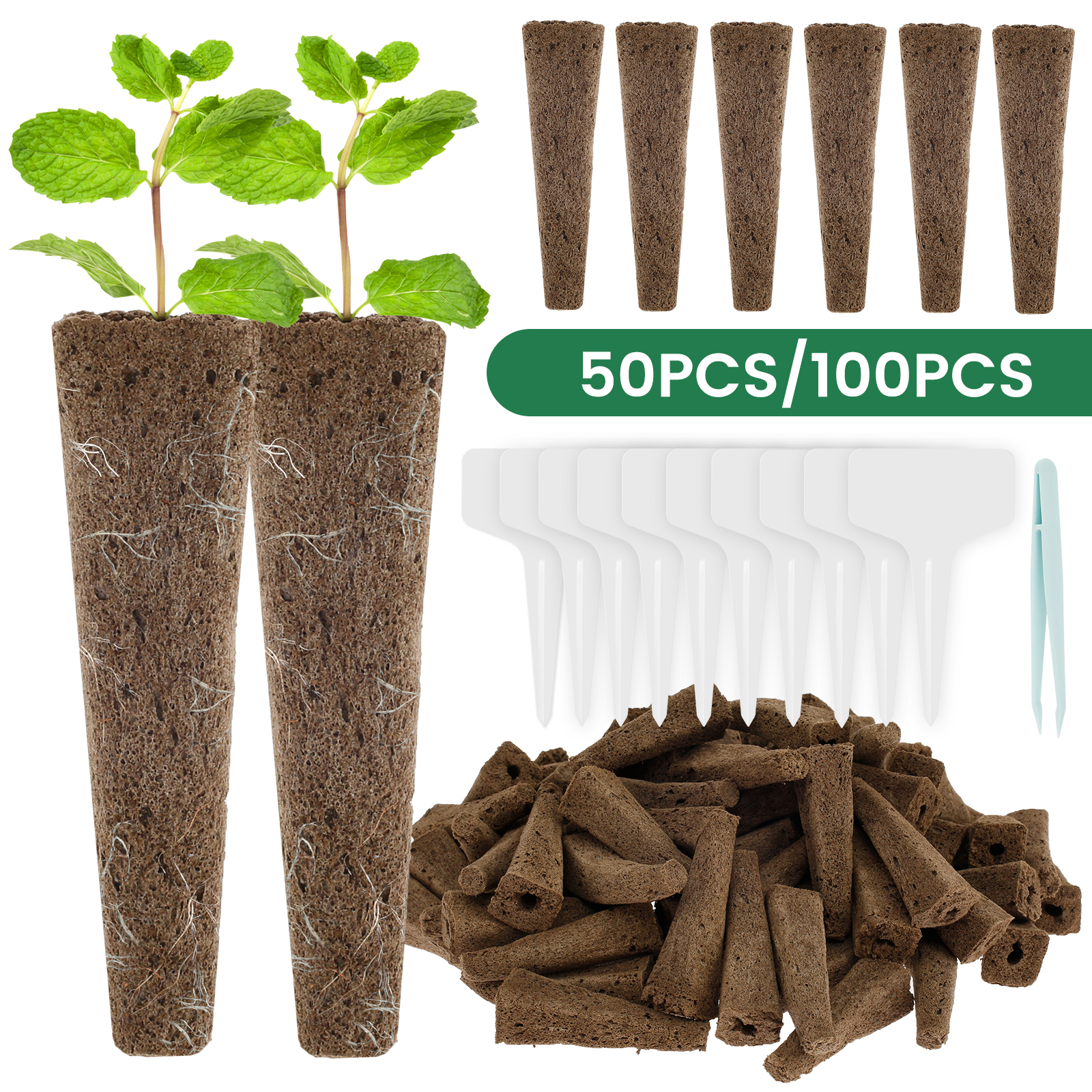 Aerogarden Seed Pod - 100/50PCS Grow Sponges for Hydroponics Seed