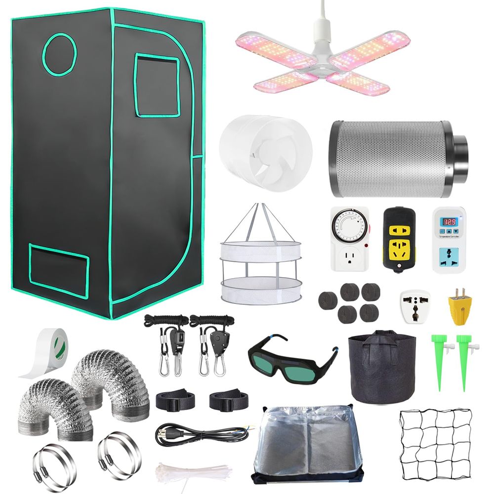 Grow Tent Complete Kit - Grow Tent Kit,Complete 2x2 FT High