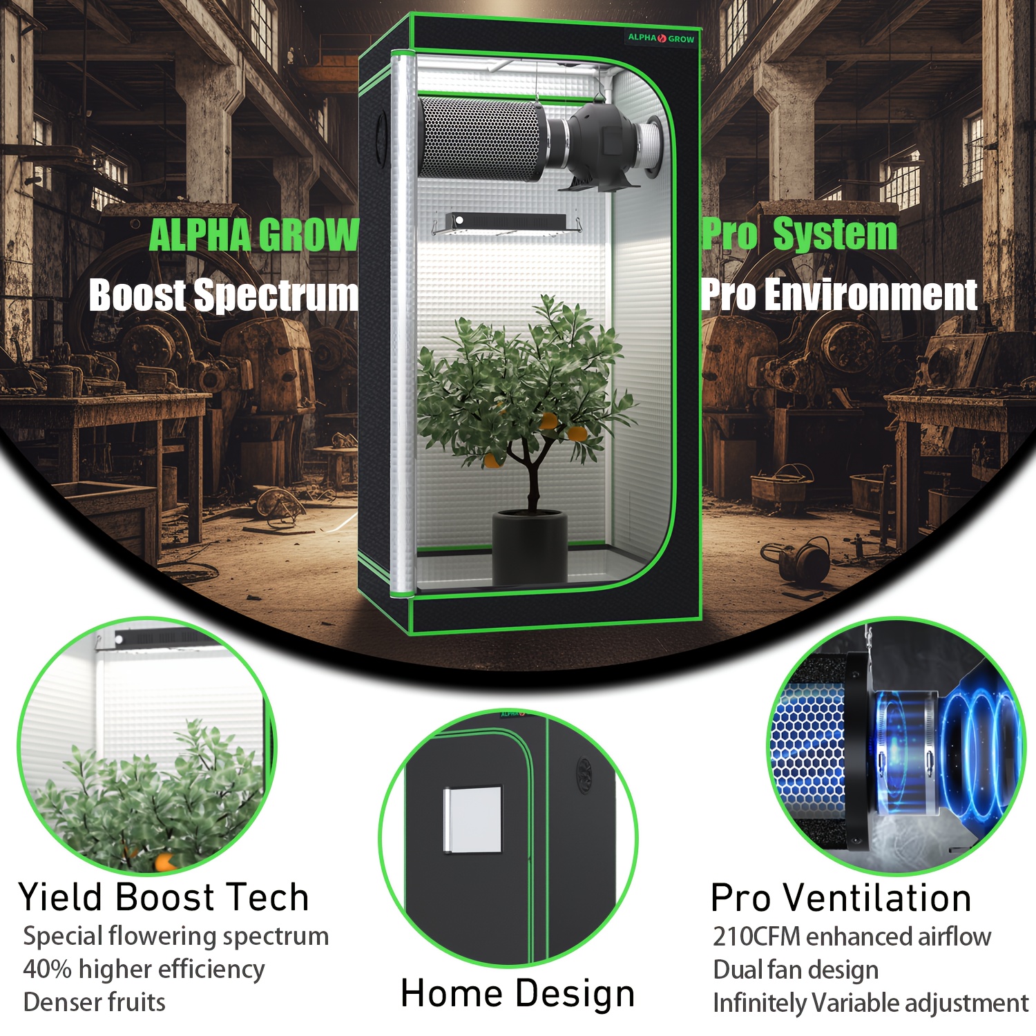 ALPHAGROW Complete 2x2ft Grow  – Grow Tent Complete Kit recenzja i cena