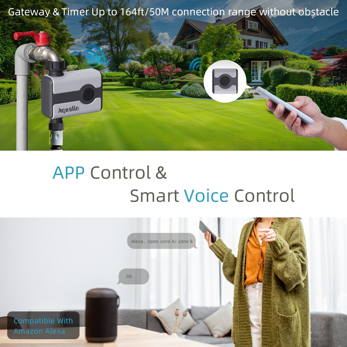 Aqualin WiFi Water Timer Tuya  – Smart Garden Irrigation System recenzja i cena