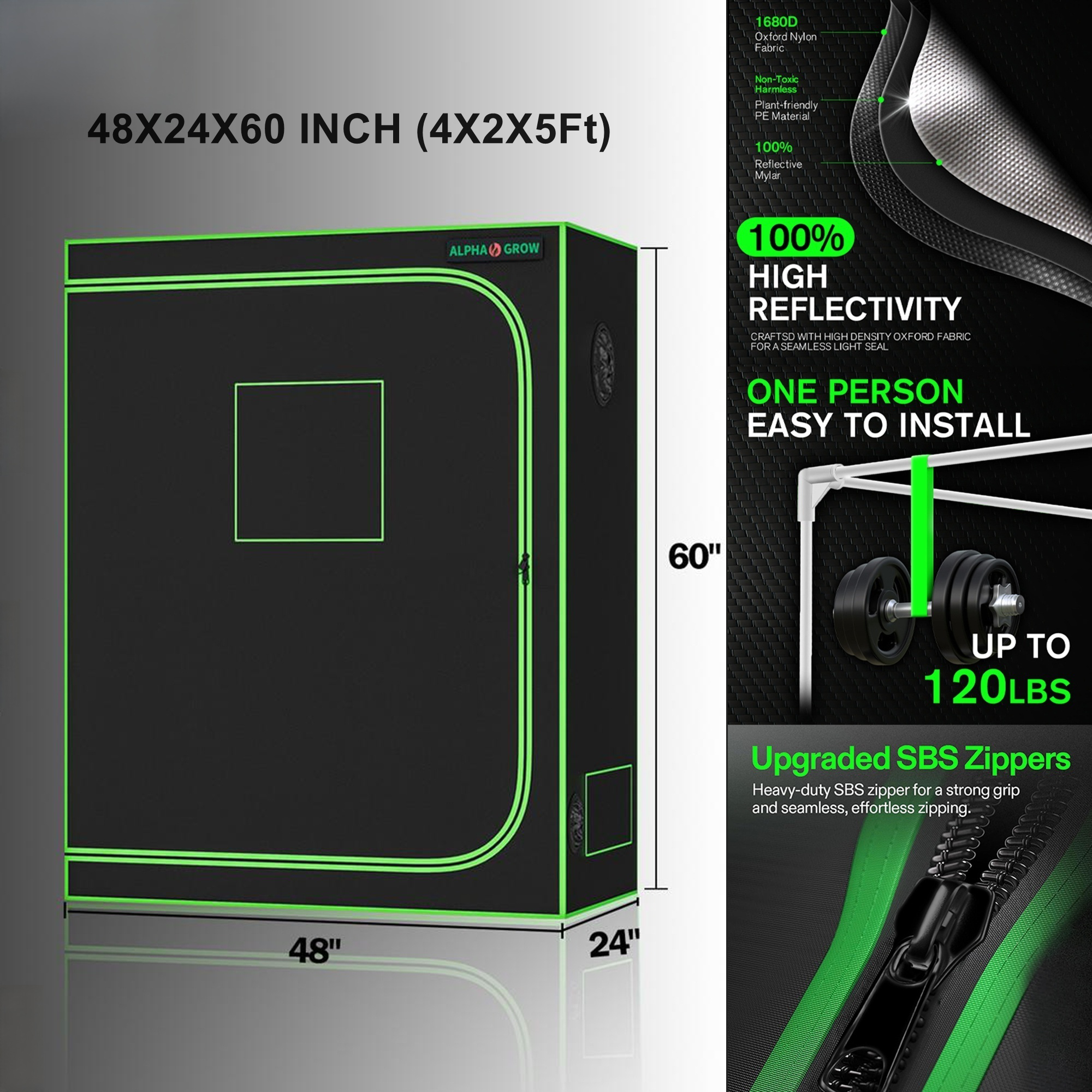 ALPHAGROW 4x2 ft. Grow Tent Ki – Grow Tent Complete Kit recenzja i cena